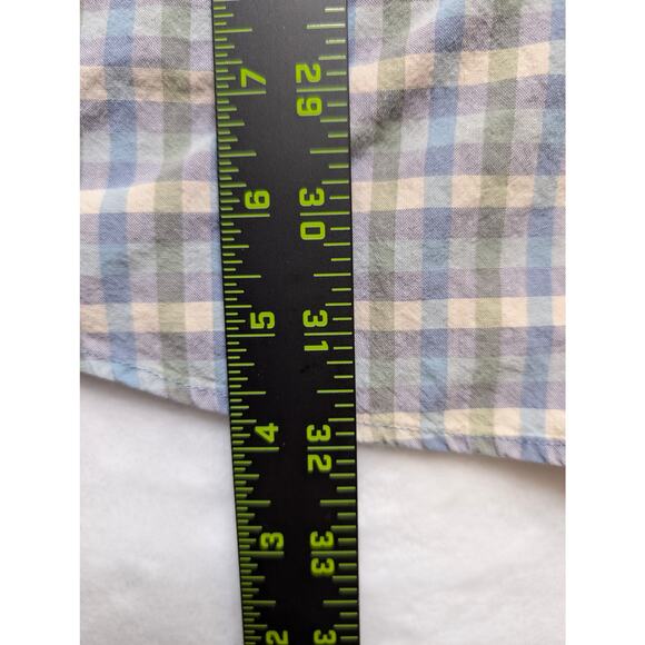 Chaps Ralph Lauren Vintage Mens Short Sleeve Button Down Shirt - Large Plaid - Picture 6 of 8